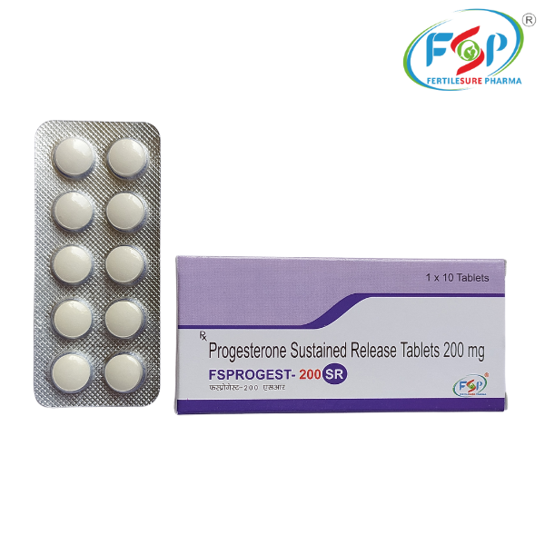 Progesterone SR 200 Mg tablet for luteal phase support, pregnancy, and hormone balance.