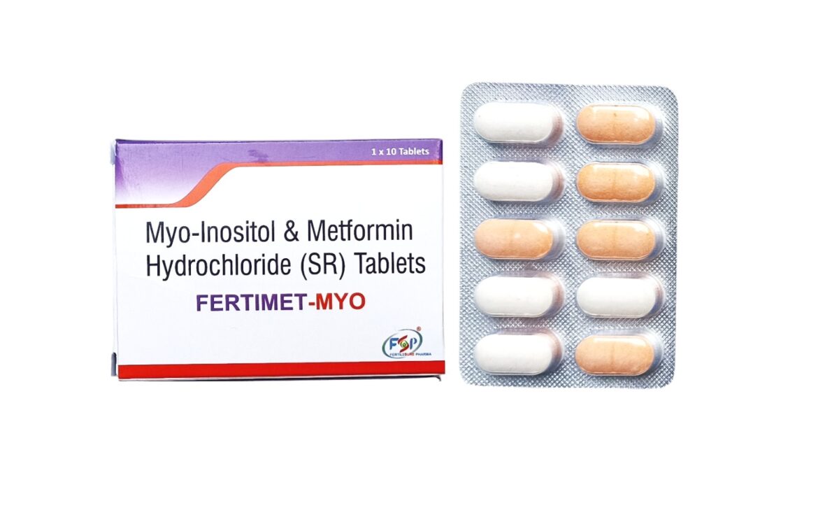 Myo-Inositol 600mg Metformin 500mg SR bilayered tablet (FERTIMET-MYO)