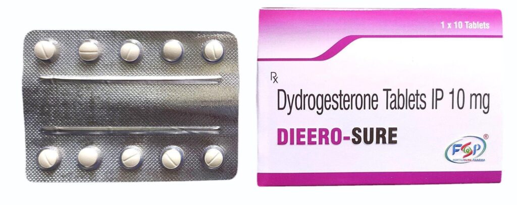 Dydrogesterone 10mg oral tablet used in hormone therapy and pregnancy support