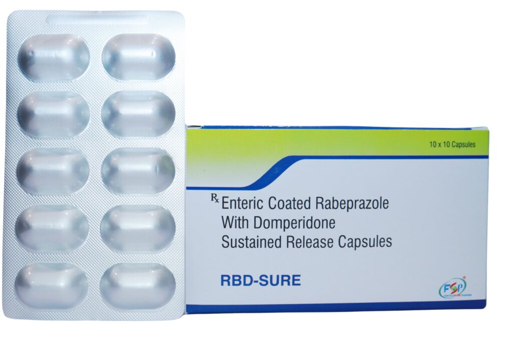 Rabeprazole 20mg enteric coated and Domperidone 30mg sustained release capsule RBD-SURE