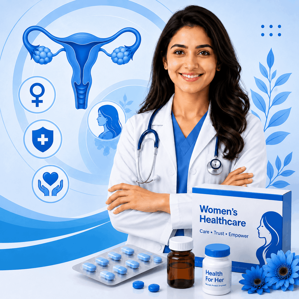 Female Doctor Women's Healthcare Graphic